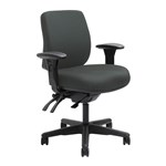 DAL ERGOSELECT SPARK ERGONOMIC CHAIR MEDIUM BACK 3 LEVER SEAT SLIDE BLACK NYLON BASE ADJUSTABLE ARMS SLATE
