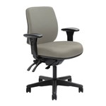 DAL ERGOSELECT SPARK ERGONOMIC CHAIR MEDIUM BACK 3 LEVER SEAT SLIDE BLACK NYLON BASE ADJUSTABLE ARMS MOCHA