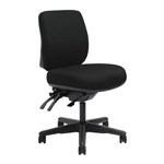 DAL ERGOSELECT SPARK ERGONOMIC CHAIR MEDIUM BACK 3 LEVER SEAT SLIDE BLACK NYLON BASE ONYX