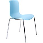 DAL ACTI CHAIR 4LEG CHROME FRAME PALE BLUE POLYPROP SHELL 350MM