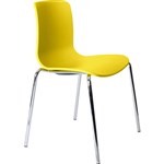 DAL ACTI CHAIR 4LEG CHROME FRAME YELLOW POLYPROP SHELL 350MM