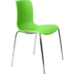 DAL ACTI CHAIR 4LEG CHROME FRAME GREEN POLYPROP SHELL 350MM