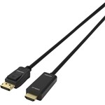 COMSOL DISPLAYPORT CABLE MALE TO HDMI FEMALE 4K 2M BLACK