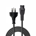 LINDY 30950 POWER CABLE 3 PIN PLUG TO C5 SOCKET 1M BLACK