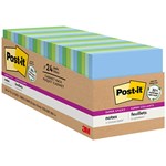 POSTIT 65424SSTCP SUPER STICKY RECYCLED NOTES 76 X 76MM OASIS CABINET PACK 24