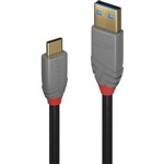 LINDY 36912 ANTHRA LINE USBA TO USBC CABLE 32 10GBPS 5A PD 15M GREY