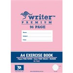 WRITER PREMIUM EXERCISE BOOK FEINT RULED 8MM 75GSM 96 PAGE A4 HEART