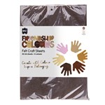 EDUCATIONAL COLOURS FRIENDSHIP COLOURS FELT CRAFT SHEETS PACK 30