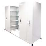 APC EZISLIDE AISLE SAVER 6 BAY 5 SHELVES 3500 X 2175 X 1200 X 400MM WHITE