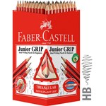 FABERCASTELL JUNIOR GRIP TRIANGULAR GRAPHITE PENCIL 2B BOX 60