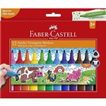FABERCASTELL JUMBO TRIANGULAR MARKERS ASSORTED PACK 12