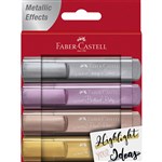 FABERCASTELL TEXTLINER HIGHLIGHTER METALLIC ASSORTED PACK 4