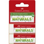 FABERCASTELL NATURALS PENCIL ERASER LARGE WHITE PACK 2
