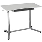 COPENHAGEN STUDENT SIT AND STAND DESK 950 X 520MM WHITE
