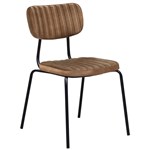 DURAFURN TIRAMISU CHAIR BLACK FRAME MOCHA FABRIC