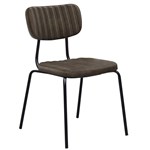 DURAFURN TIRAMISU CHAIR BLACK FRAME CHARCOAL FABRIC