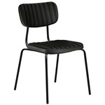 DURAFURN TIRAMISU CHAIR BLACK FRAME BLACK VINYL