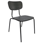 DURAFURN TIRAMISU CHAIR BLACK FRAME BLACK PLY