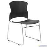 FOCUS SLED BASE CHAIR WITHOUT ARMS BLACK