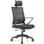 CLINTON EXECUTIVE CHAIR HIGH MESH BACK ARMS BLACK