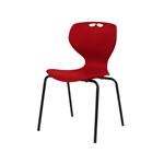 SYLEX ROSWELL CHAIR 4LEG 260MM RED SEAT BLACK FRAME