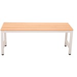 RAPIDLINE SINGLE SIDED BENCH SEAT 1000 X 360 X 400MM SILVER GREYLIGHT OAK