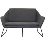 RAPIDLINE CARDINAL LOUNGE CHAIR 2 SEATER CHARCOAL ASH
