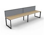 RAPID INFINITY DELUXE 2 PERSON LOOP LEG SINGLE SIDED WORKSTATION WITH SCREEN