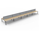 RAPID INFINITY DELUXE 10 PERSON PROFILE LEG DOUBLE SIDED WORKSTATION WITH SCREEN