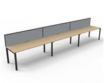 RAPID INFINITY DELUXE 3 PERSON PROFILE LEG SINGLE SIDED WORKSTATION WITH SCREEN