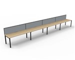 RAPID INFINITY DELUXE 4 PERSON PROFILE LEG SINGLE SIDED WORKSTATION WITH SCREEN