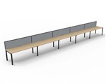 RAPID INFINITY DELUXE 5 PERSON PROFILE LEG SINGLE SIDED WORKSTATION WITH SCREEN