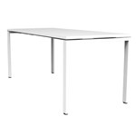 RAPIDLINE DELUXE PROFILE STEEL FRAME TABLE 1500 X 750MM NATURAL WHITEWHITE