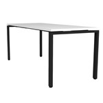 RAPIDLINE DELUXE PROFILE STEEL FRAME TABLE 1800 X 750MM NATURAL WHITEBLACK