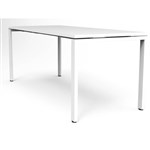RAPIDLINE DELUXE PROFILE STEEL FRAME TABLE 2100 X 750MM NATURAL WHITEWHITE