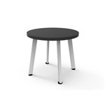 RAPIDLINE ETERNITY ROUND COFFEE TABLE 500 X 450MM BLACK TOP AND WHITE PC FRAME