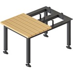 RAPIDLINE LOCKER SEAT AND STAND 610MM BANK OF 2 TEAKBLACK