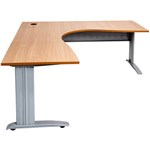 RAPID SPAN CORNER WORKSTATION METAL MODESTY PANEL 1800 X 1800 X 700MM BEECHSILVER