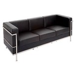 RAPIDLINE SPACE LOUNGE 3 SEAT PU BLACK