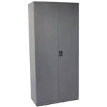 FURNX STATIONERY CUPBOARD 3 SHELVES 1830 X 910 X 450MM GRAPHITE RIPPLE