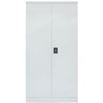 FURNX STATIONERY CUPBOARD 4 SHELVES 2000 X 910 X 450MM SILVER GREY