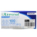 UNIVERSAL CHOICE VINYL GLOVES MEDIUM BLUE BOX 100