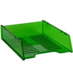 ITALPLAST MULTI FIT DOCUMENT TRAY A4 TINTED GREEN