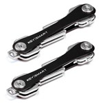 KEYSMART ORGINAL COMPACT KEY HOLDER AND KEYCHAIN ORGANISER BLACK PACK 2