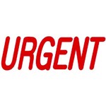 DESKMATE PREINKED MESSAGE STAMP URGENT RED