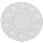 JASART PAINT PALETTE ROUND PLASTIC 10WELL WHITE