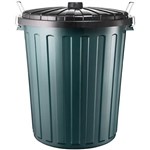 OATES PLASTIC GARBAGE BIN WITH LID 75 LITRE GREEN