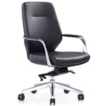 EXECUTIVE PORTFOLIO BRIGHTON CHAIR MEDIUM BACK PU LEATHER 510 X 520 X 1205MM BLACK