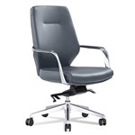 EXECUTIVE PORTFOLIO BRIGHTON CHAIR MEDIUM BACK PU LEATHER 510 X 520 X 1205MM GREY