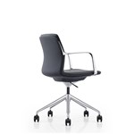 EXECUTIVE PORTFOLIO GRANGE CHAIR MEDIUM BACK GENUINE LEATHER 490 X 450 X 805MM BLACK